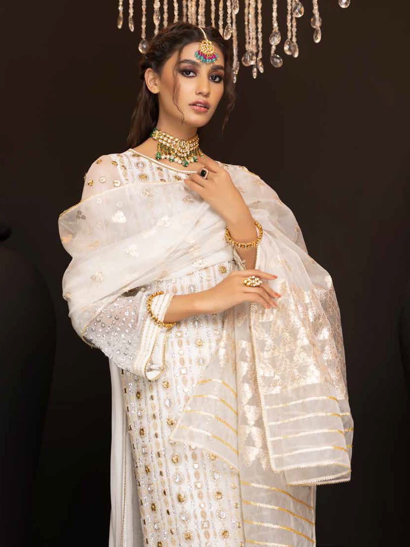 Charizma Diamond Dust Unstitched Premium Chiffon 3Pc Suit DD-04