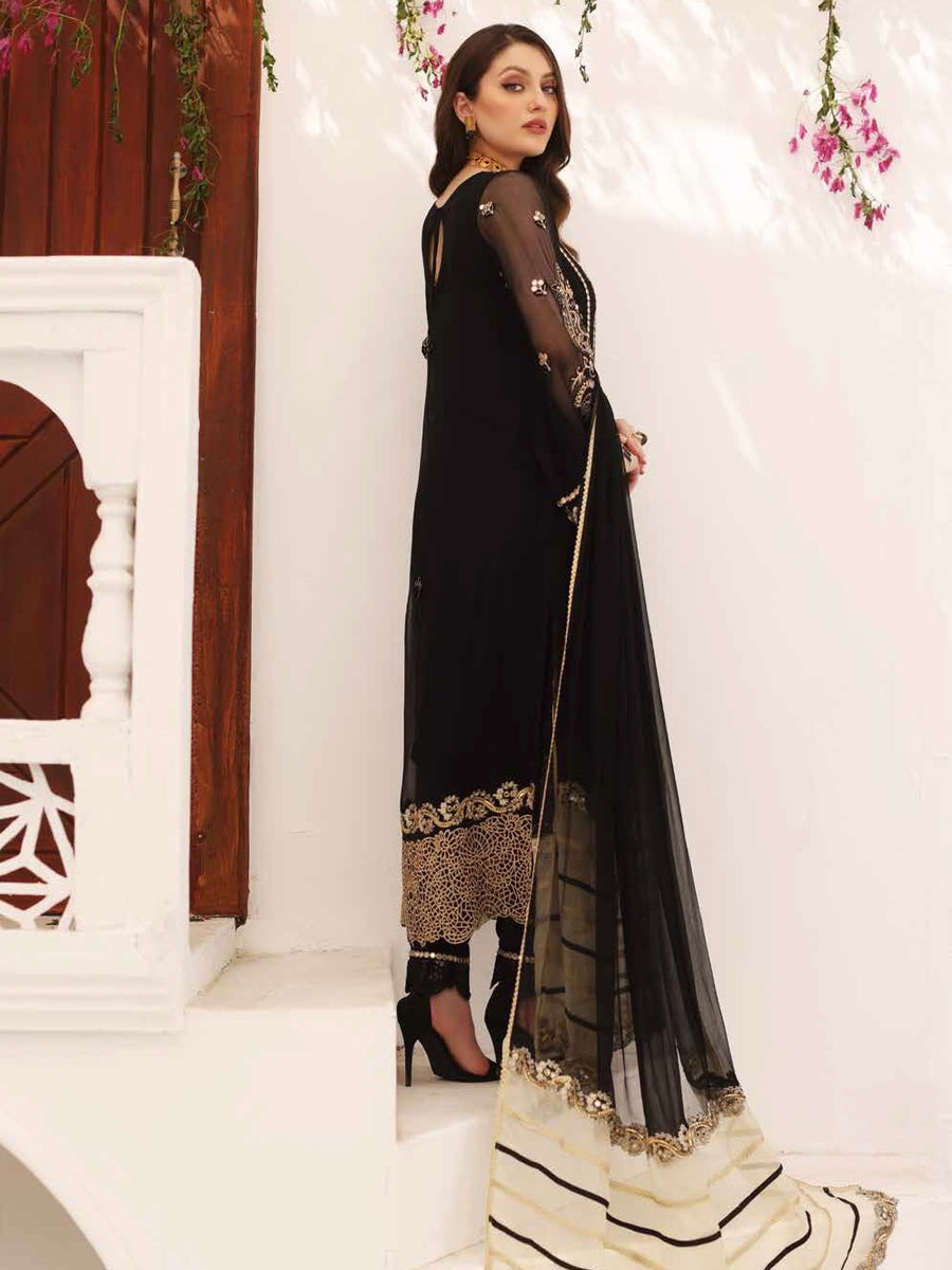 Charizma Diamond Dust Unstitched Premium Chiffon 3Pc Suit DD-05