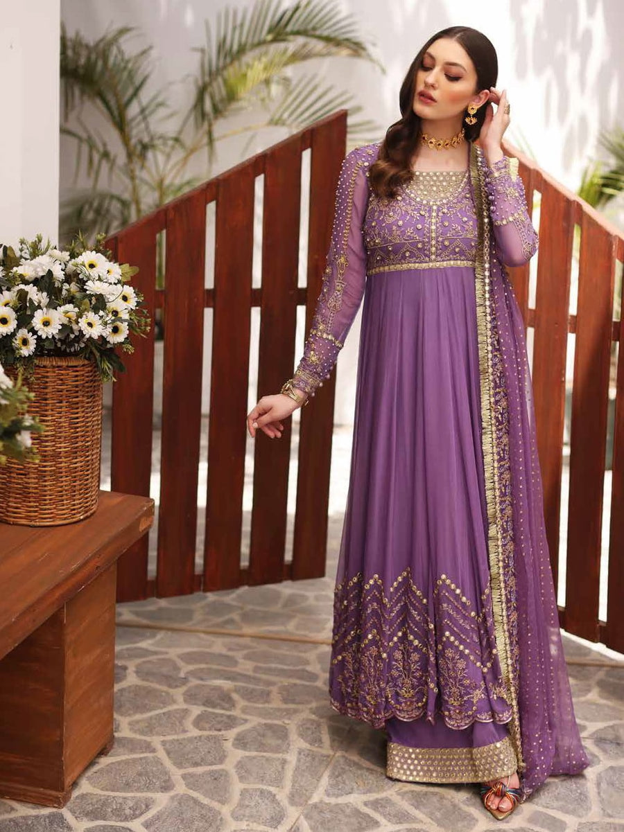 Charizma Diamond Dust Unstitched Premium Chiffon 3Pc Suit DD-06