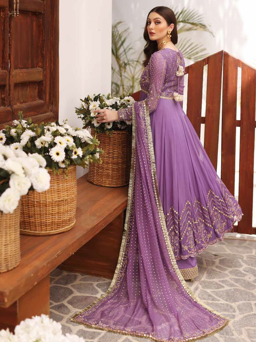 Charizma Diamond Dust Unstitched Premium Chiffon 3Pc Suit DD-06