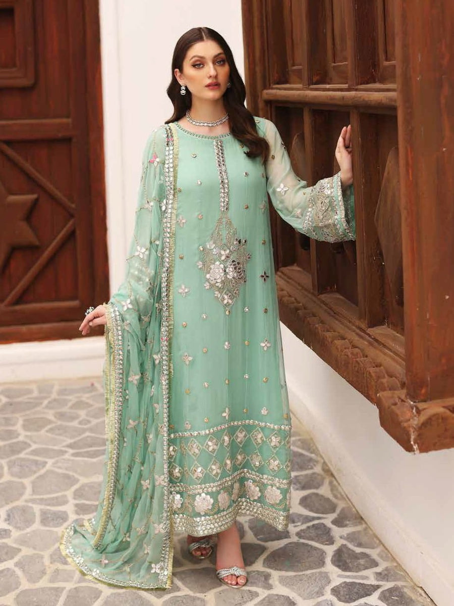 Charizma Diamond Dust Unstitched Premium Chiffon 3Pc Suit DD-07