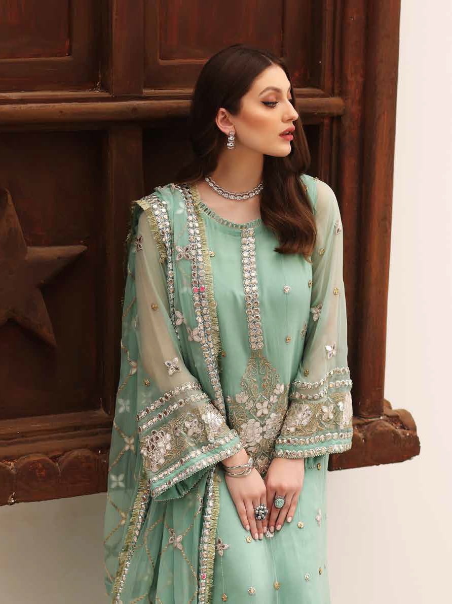 Charizma Diamond Dust Unstitched Premium Chiffon 3Pc Suit DD-07