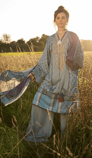 Sobia Nazir Fall Edit '22 Unstitched Embroidered Linen 3Pc Suit D-5A
