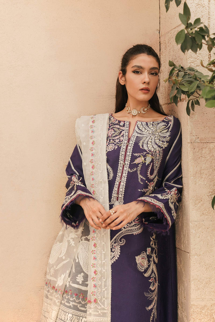 Zara Shahjahan Luxury Lawn Unstitched 3Pc Suit - DINA