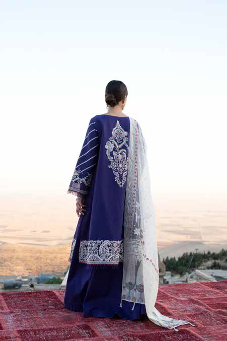 Zara Shahjahan Luxury Lawn Unstitched 3Pc Suit - DINA