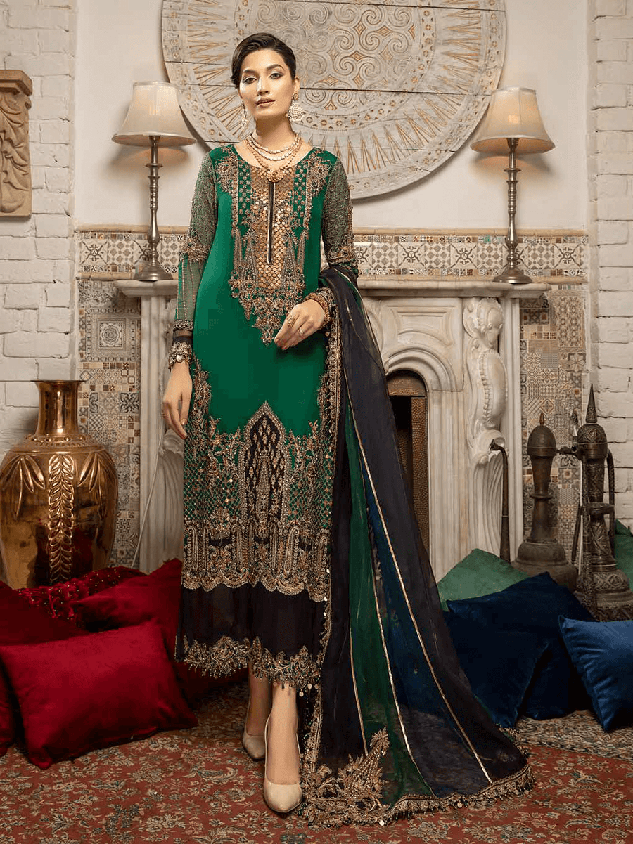Charizma Dastan-e-Jashan Unstitched Formal Chiffon 3Pc Suit DJ-01