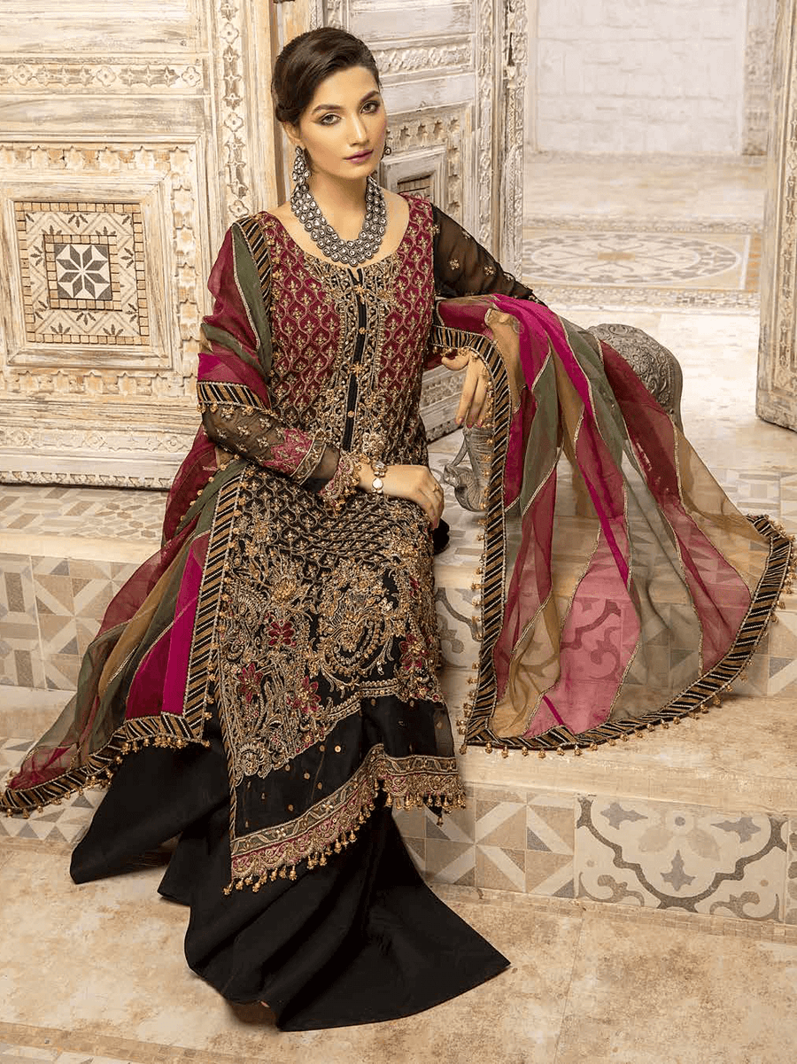 Charizma Dastaan-e-Jashan Unstitched Formal Chiffon 3Pc Suit DJ-02