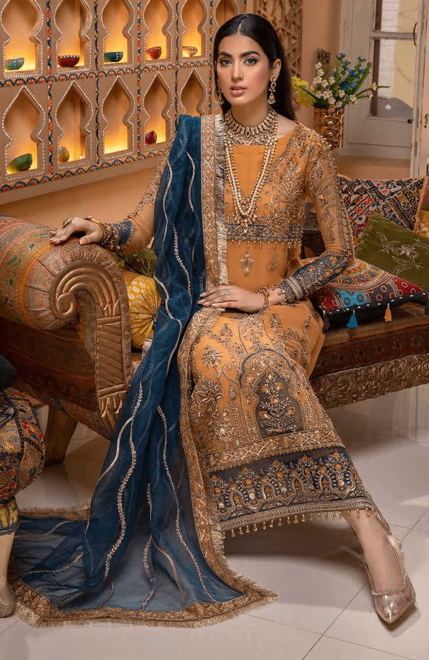 Charizma Dastan-e-Jashan Unstitched Formal Chiffon 3Pc Suit DJ-04
