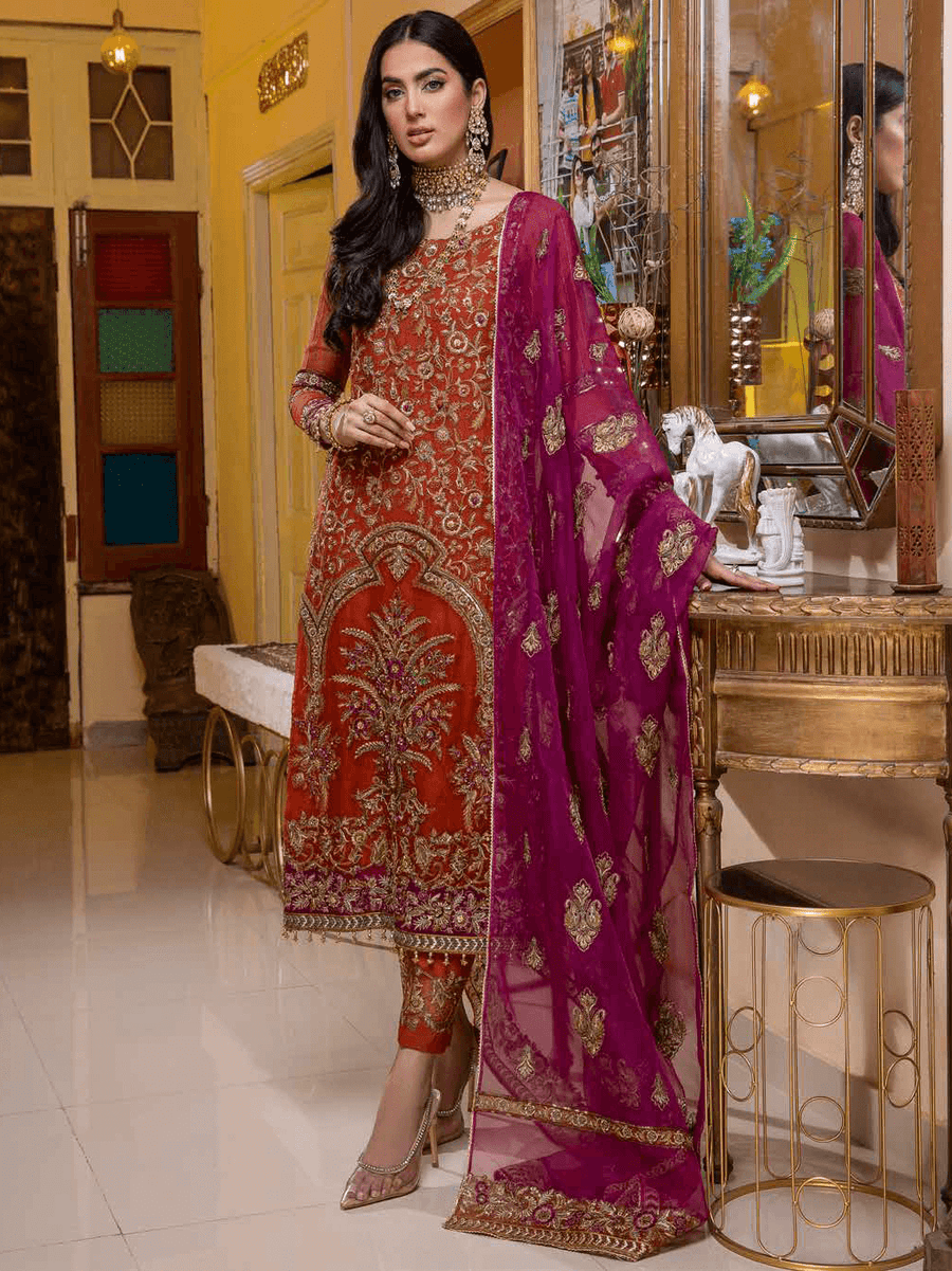 Charizma Dastan-e-Jashan Unstitched Formal Chiffon 3Pc Suit DJ-05