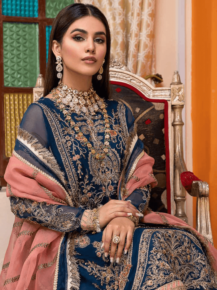 Charizma Dastaan-e-Jashan Unstitched Formal Chiffon 3Pc Suit DJ-07