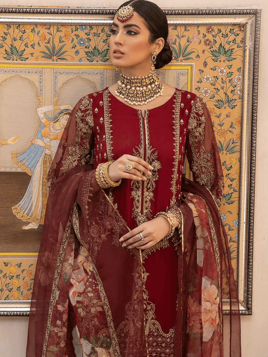Charizma Dastaan-e-Jashan Unstitched Formal Chiffon 3Pc Suit DJ-08