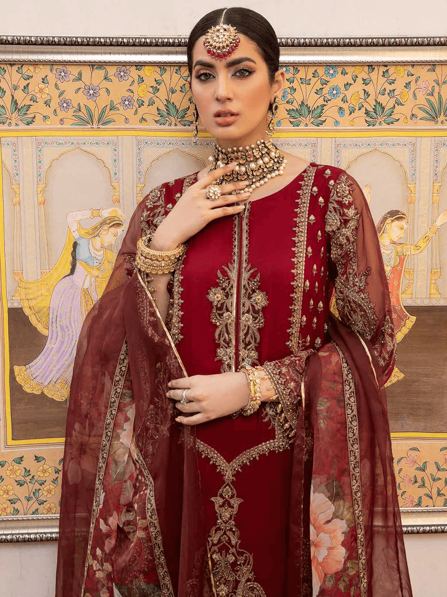 Charizma Dastaan-e-Jashan Unstitched Formal Chiffon 3Pc Suit DJ-08