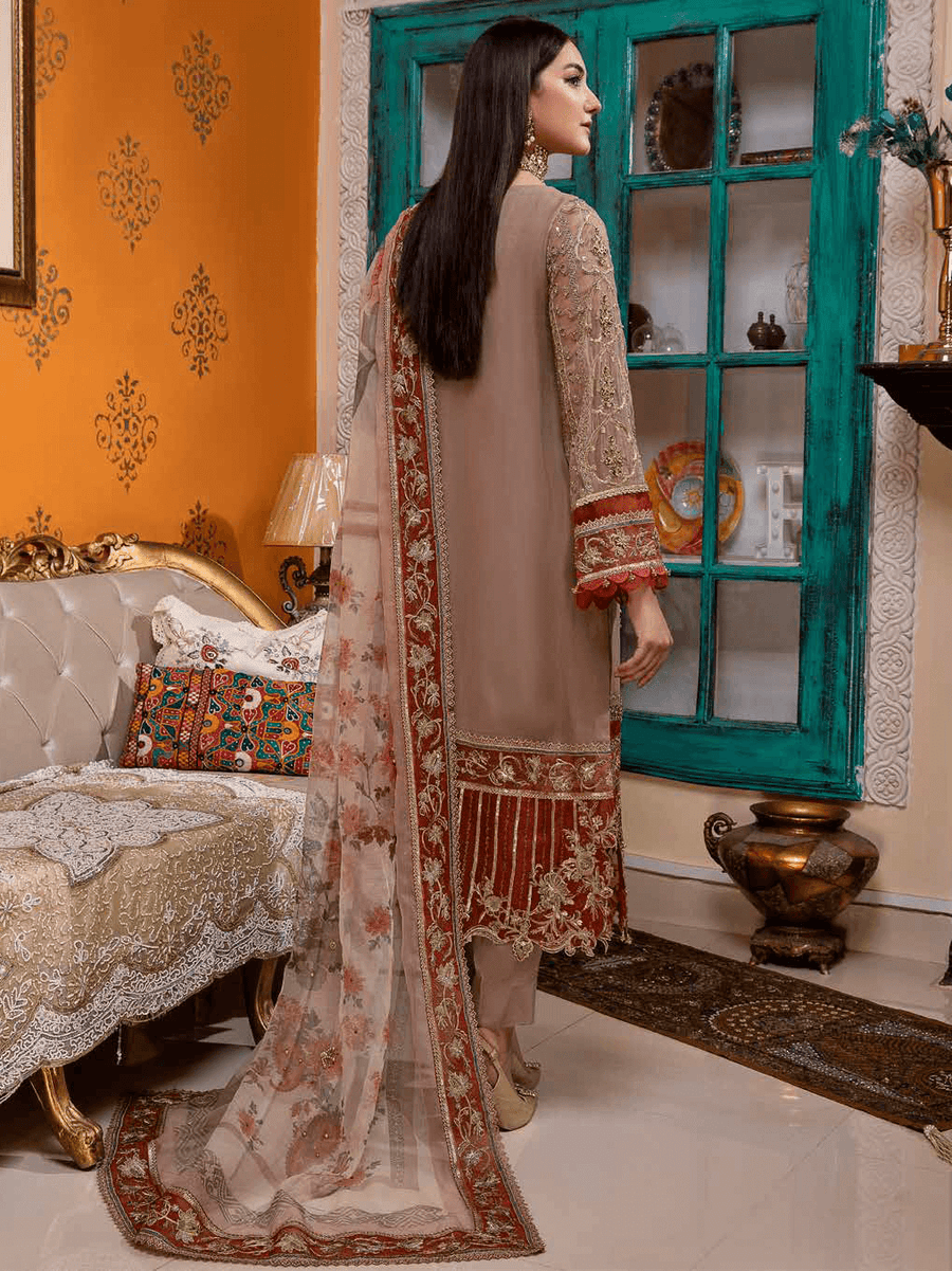 Charizma Dastan-e-Jashan Unstitched Formal Chiffon 3Pc Suit DJ-09
