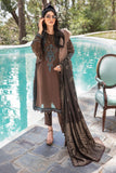 Maria B Winter Linen Unstitched Embroidered 3Pc Suit DL-1001-Brown