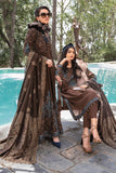 Maria B Winter Linen Unstitched Embroidered 3Pc Suit DL-1001-Brown
