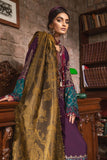 Maria B Winter Linen Unstitched Embroidered 3Pc Suit DL-1002-Purple