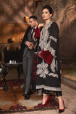 Maria B Winter Linen Unstitched Embroidered 3Pc Suit DL-1004-Black