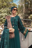 Maria B Winter Linen Unstitched Embroidered 3Pc Suit DL-1005-Teal