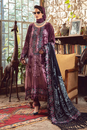 Maria B Winter Linen Unstitched Embroidered 3Pc Suit DL-1006-Dul Lilac