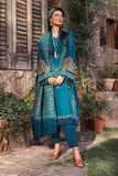 Maria B Winter Linen Unstitched Embroidered 3Pc Suit DL-1009-Blue