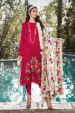 Maria B Winter Linen Unstitched Embroidered 3Pc Suit DL-1010-Fuchsia Pink
