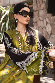 Maria B Winter Linen Unstitched Embroidered 3Pc Suit DL-1011-Green