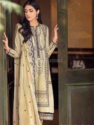 Gul Ahmed Essential Embroidered Lawn 3Pc Suit DN-22017 - FaisalFabrics.pk