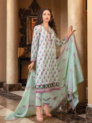 Gul Ahmed Essential Embroidered Lawn 3Pc Suit DN-22028 - FaisalFabrics.pk