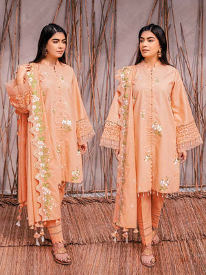 Gul Ahmed Essential Embroidered Lawn 3Pc Suit DN-22033 - FaisalFabrics.pk