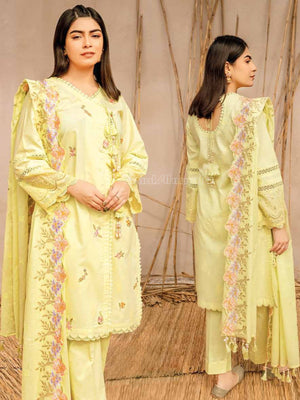Gul Ahmed Essential Embroidered Lawn 3Pc Suit DN-22036 - FaisalFabrics.pk