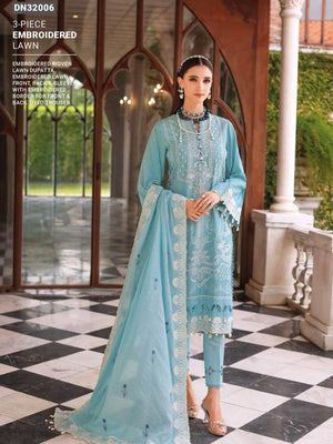 GulAhmed Summer Essential Lawn Unstitched Embroidered 3 Piece DN-32006