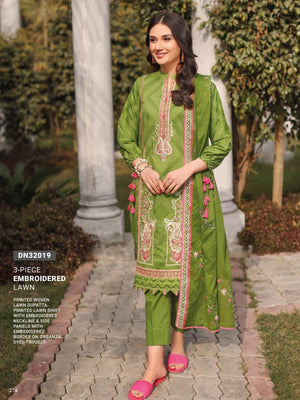GulAhmed Summer Essential Lawn Unstitched Embroidered 3 Piece DN-32019
