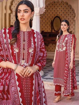 GulAhmed Summer Essential Lawn Unstitched Embroidered 3 Piece DN-32021
