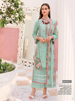 GulAhmed Summer Essential Lawn Unstitched Embroidered 3 Piece DN-32027