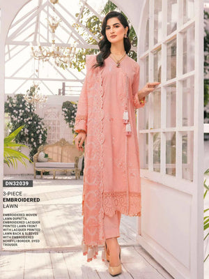 GulAhmed Summer Essential Lawn Unstitched Embroidered 3 Piece DN-32039