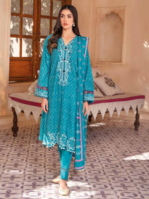 GulAhmed Summer Essential Lawn Unstitched Embroidered 3 Piece DN-32047