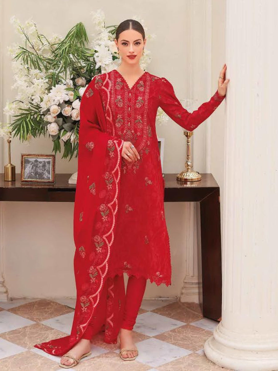 GulAhmed Summer Essential Lawn Unstitched Embroidered 3 Piece DN-32048
