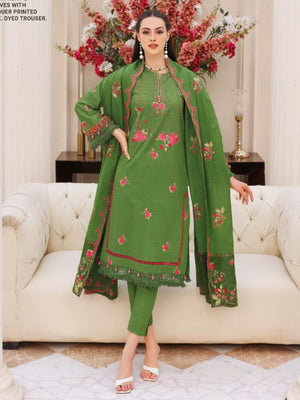 GulAhmed Summer Essential Lawn Unstitched Embroidered 3 Piece DN-32050