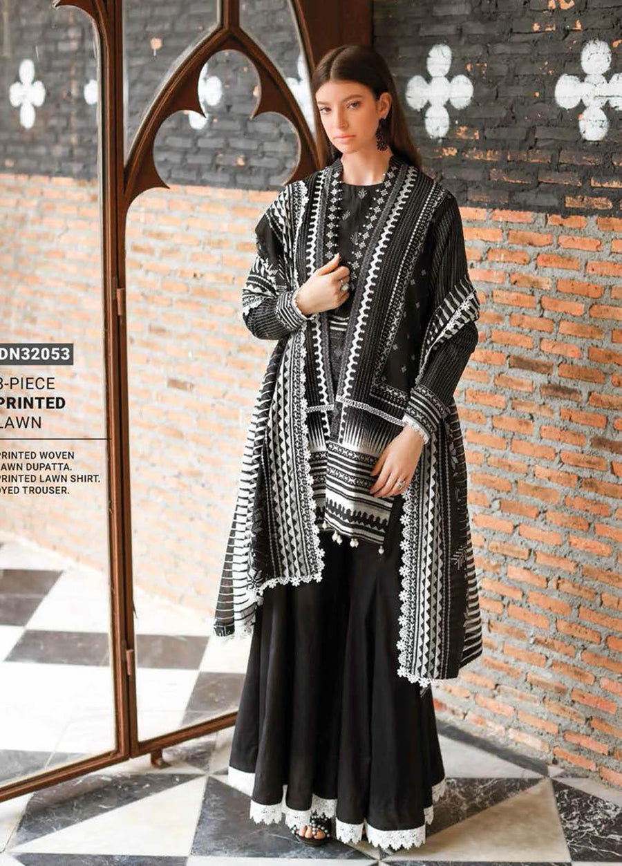 GulAhmed Summer Essential Lawn Unstitched Printed 3Pc Suit DN-32053