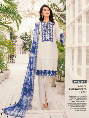 GulAhmed Summer Essential Lawn Unstitched Embroidered 3 Piece DN-32067