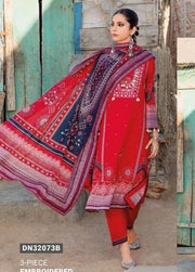 GulAhmed Summer Essential Lawn Unstitched Embroidered 3Pc Suit DN-32073B