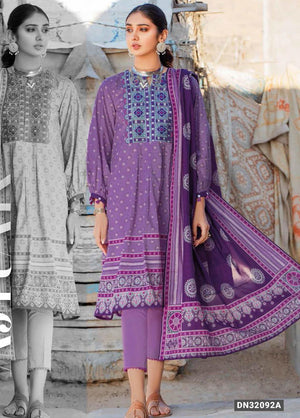 GulAhmed Summer Essential Lawn Unstitched Embroidered 3Pc Suit DN-32092A