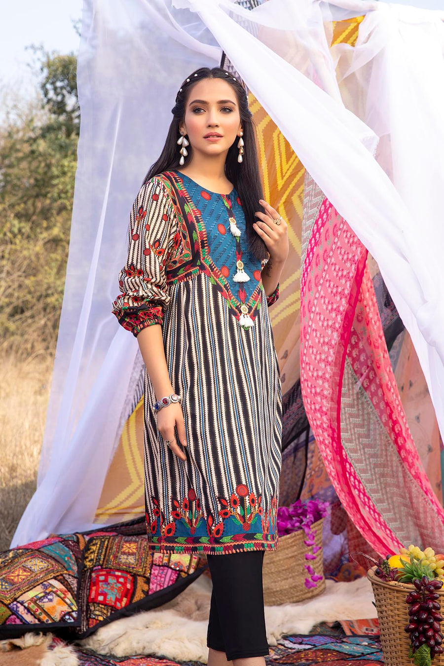 So Kamal Lawn 2021 1PCS Unstitched Printed Shirt DPL 1094 - FaisalFabrics.pk
