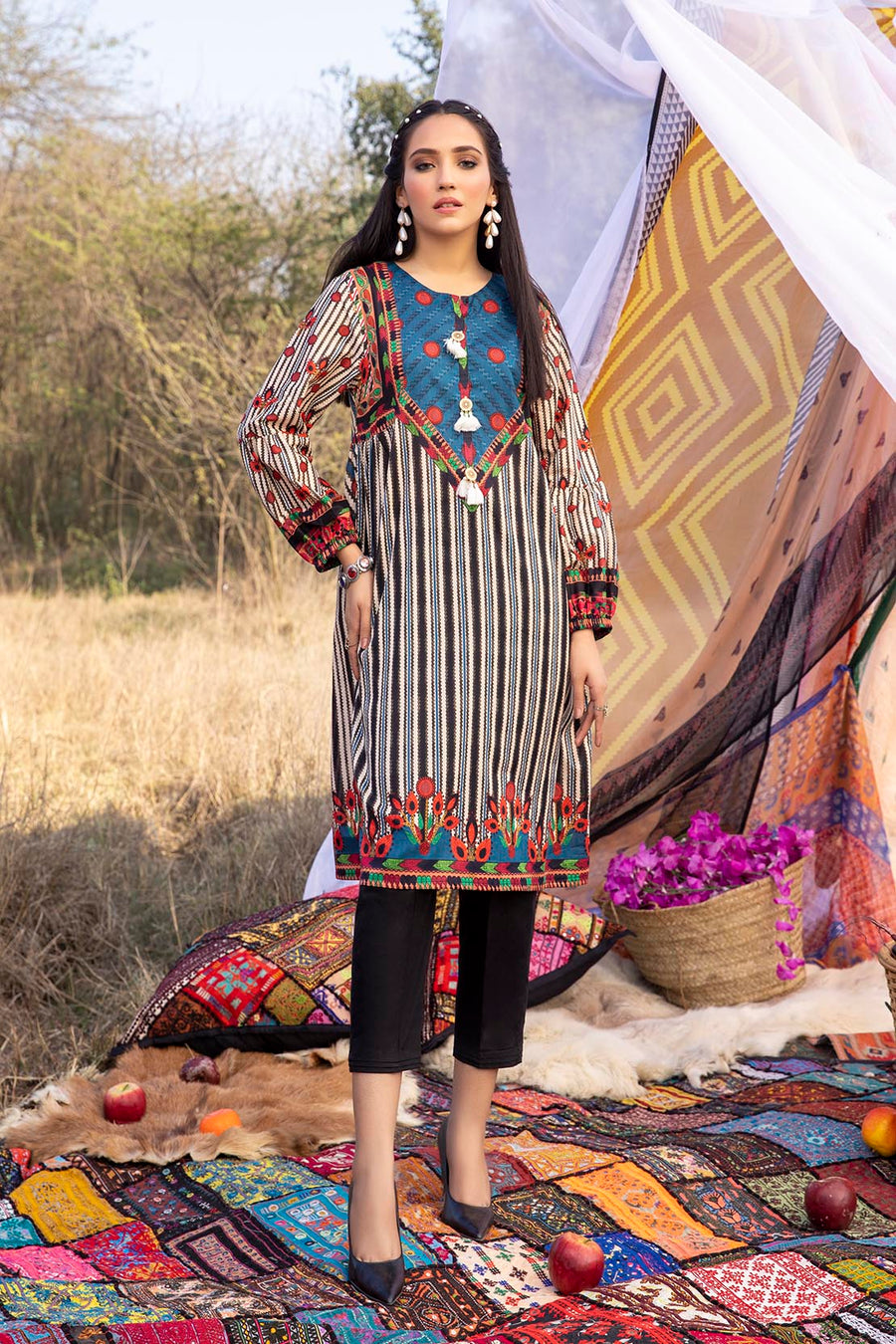So Kamal Lawn 2021 1PCS Unstitched Printed Shirt DPL 1094 - FaisalFabrics.pk