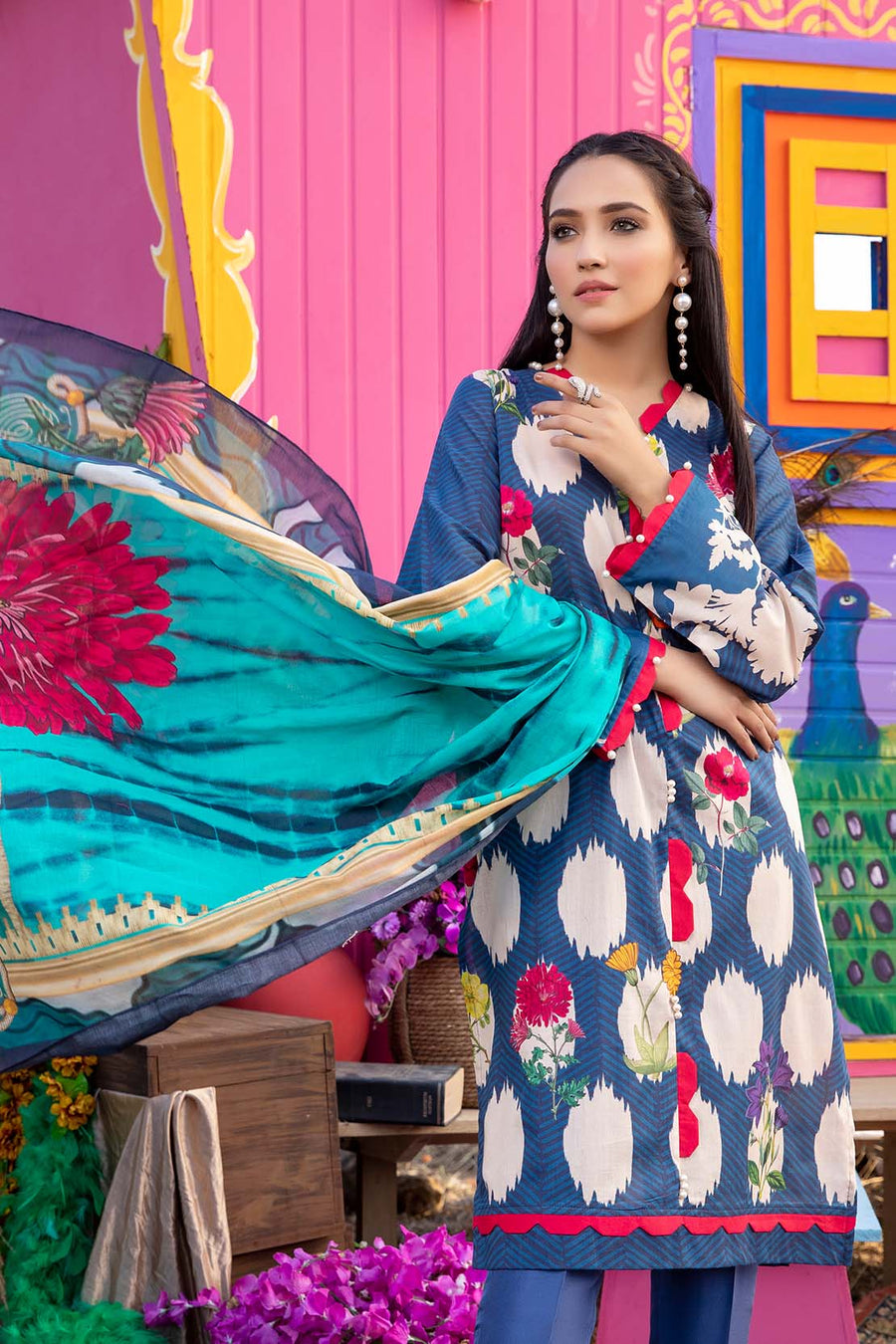So Kamal Lawn 2021 2 Piece Unstitched Printed Suit DPL 1151 - FaisalFabrics.pk