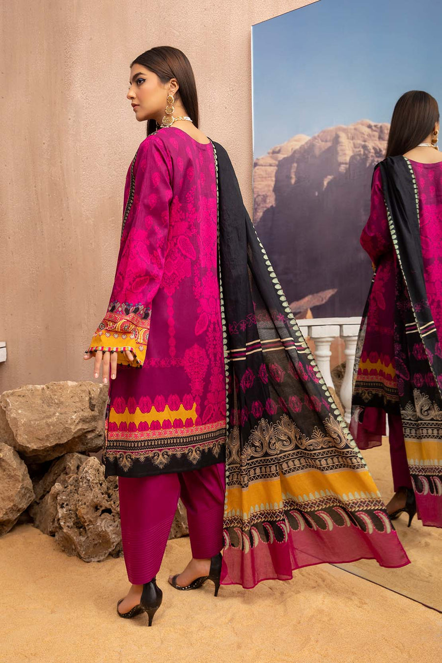 So Kamal Lawn 2021 3 Piece Unstitched Printed Suit DPL 1199 - FaisalFabrics.pk