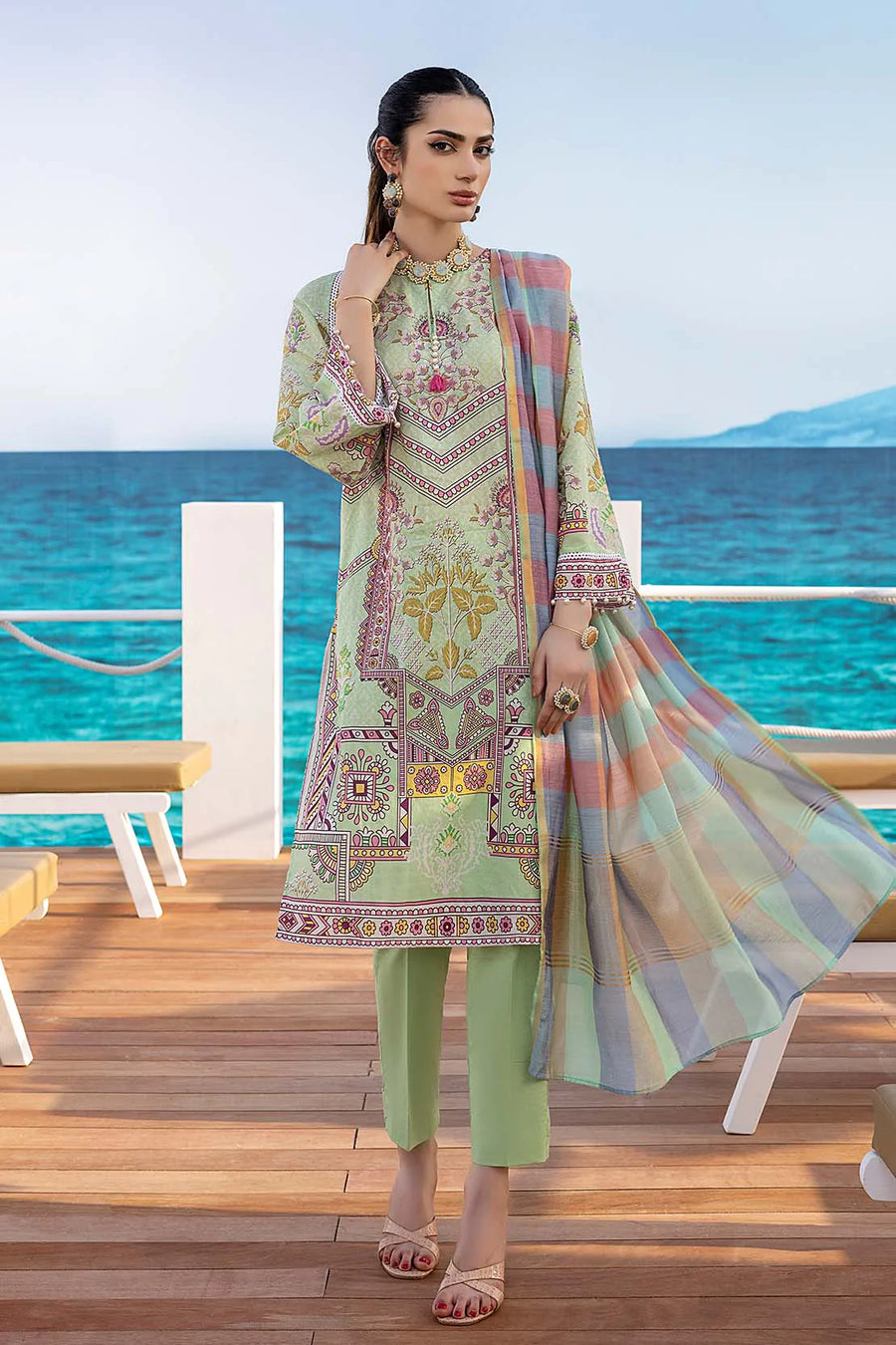 So Kamal Spring Summer Printed Lawn 3Pc Suit DPL 2374