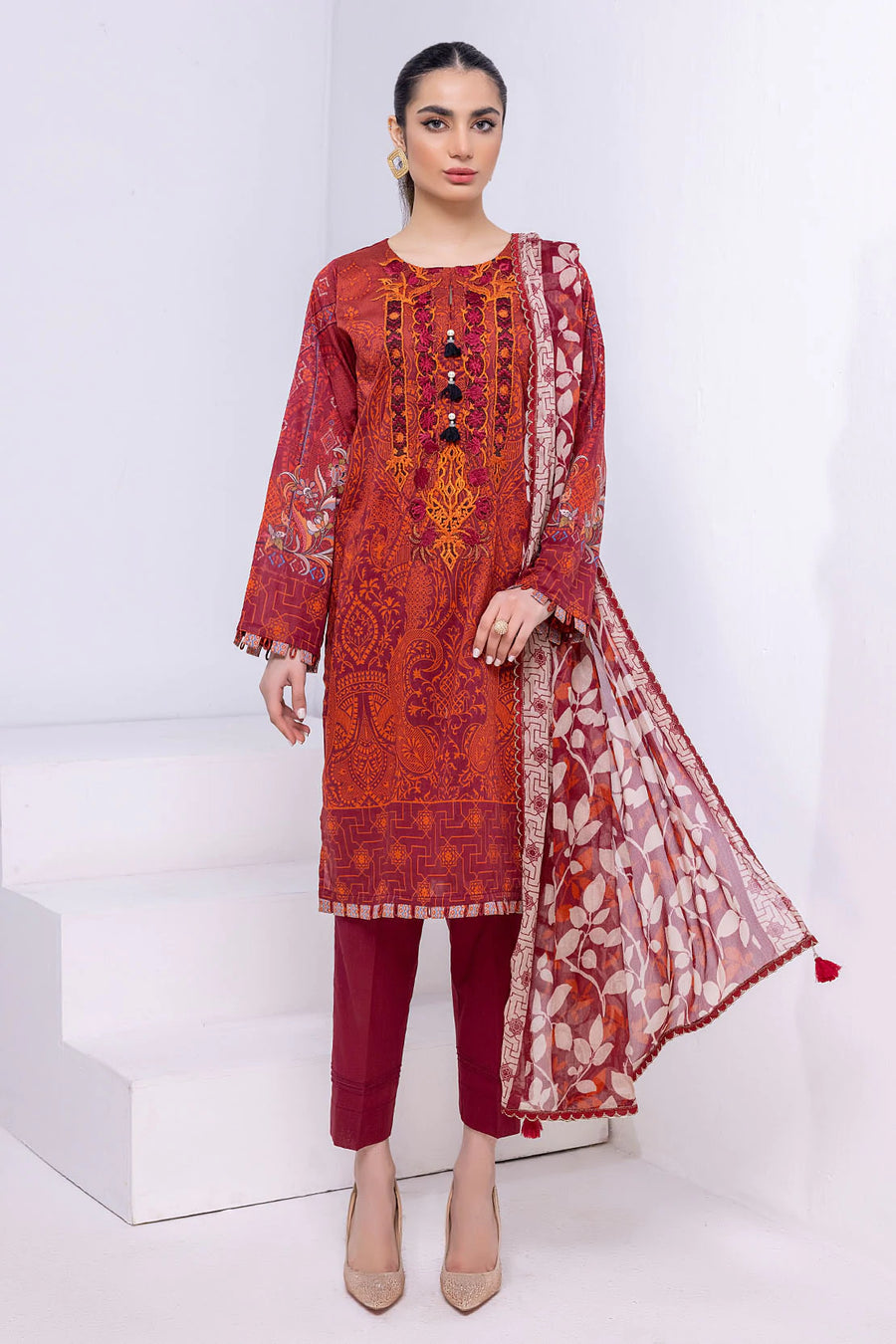 So Kamal “Hum Tum Hain Kamal” Embroidered Lawn 3Pc Suit DPL 2401