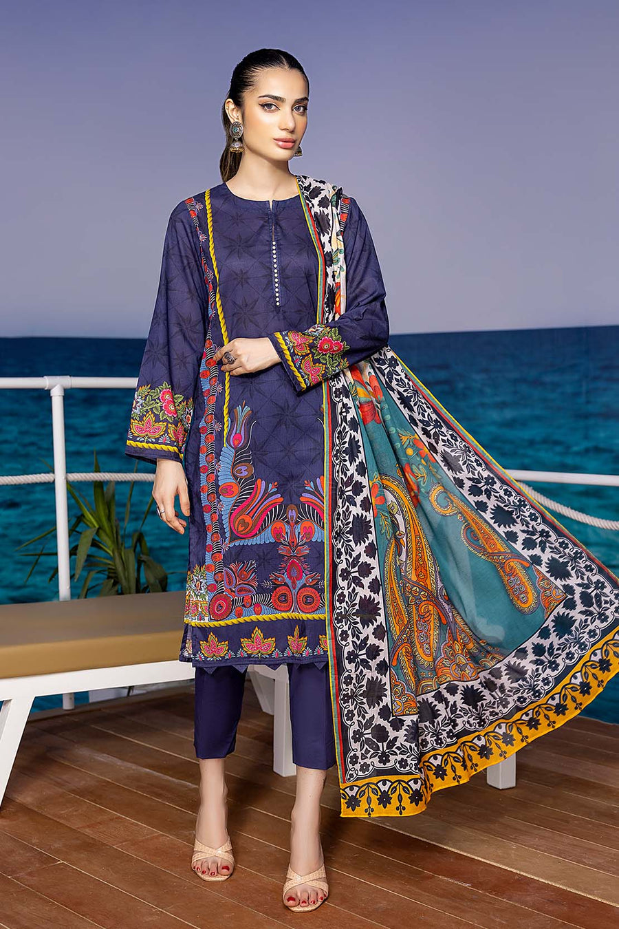 So Kamal Spring Summer Printed Lawn 3Pc Suit DPL 2562