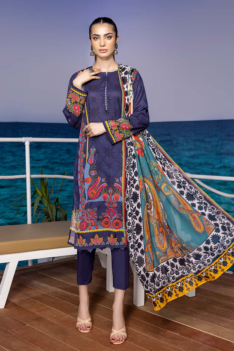 So Kamal Spring Summer Printed Lawn 3Pc Suit DPL 2562